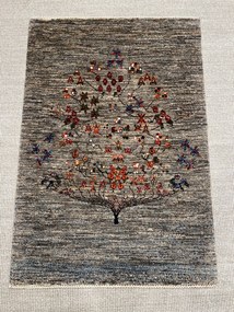 Loribaft Tappeto persiano 120x80 Grigio (Iran) Annodato A Mano