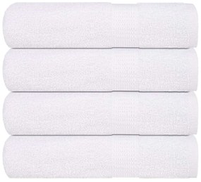 Asciugamani Doccia 4 Pz Bianchi 70x140 Cm 360 G/m² 100% Cotone /