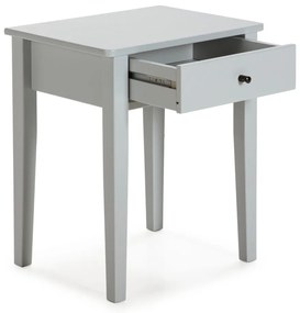 Comodino in legno di pino grigio chiaro Bart - Marckeric