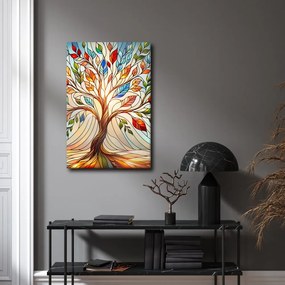 Quadro su tela – Albero della vita con foglie multicolori