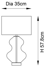 Endon 102676 - Lampada da tavolo dimmerabile KELDA 1xE27/10W/230V bianco/cromo opaco
