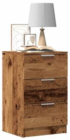 Comodini Legno Antico 2 Pz 40x36x65 Cm İn Legno Multistrato /