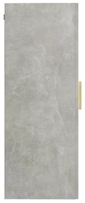 Armadietto pensile a parete grigio cemento 69,5x34x90 cm