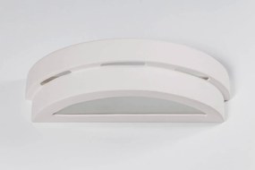 Applique da Parete in Gesso-Ceramico HELIOS E27 Pitturabile da Interno