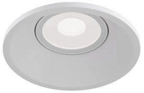 Faretto Da Incasso Moderno Dot Tondo Alluminio Bianco 1 Luce Diffusore Metallo