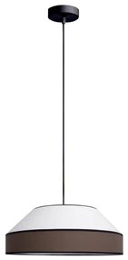 Lampadario a sospensione con filo MANISO 1xE27/60W/230V diametro 45 cm bianco/marrone