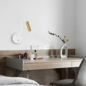 Brilagi - Lampada da parete flessibile dimmerabile a LED MAYA 1xG9/4W/230V bianco/oro