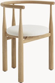 Sedia con braccioli in legno di quercia Bukowski