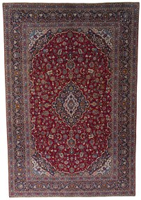 Kashan Tappeto 290 x 430 Rosso (Iran) Annodato A Mano