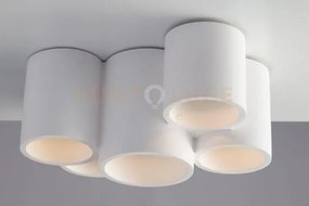 Plafoniera banjie tubolare bianca 5 luci attacco gu10 29,6x20x14cm ...