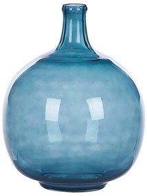 Vaso da fiori vetro blu 31 cm CHAPPATHI Beliani