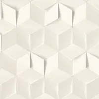 Carta da parati Cubi bianco, 53 cm x 10.0 m