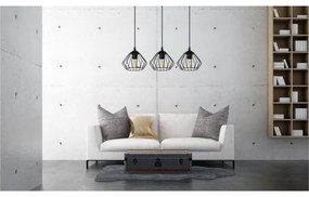 Lampadario a sospensione con filo CEED 3xE27/60W/230V nero