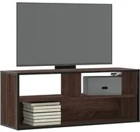 Mobile TV Rovere Marrone 100x31x39,5 cm in Truciolato e Metallo 848938