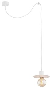 Argon 3834 - Lampadario su corda CORSO 1xE27/15W/230V bianco