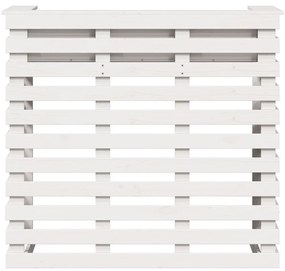 Tavolo bar da esterno bianco 113,5x50x103cm legno massello pino