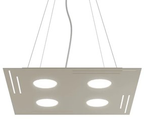 Lampadario Design Square bianco paralume bianco 3x GX53