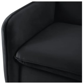 Divano letto in velluto nero 194 cm Vienna - Cosmopolitan Design