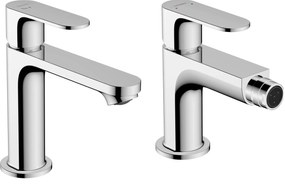 Set rubinetteria lavabo coolstart e bidet con scarico pop up cromo Rebris S Hansgrohe