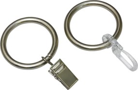 Anelli per tende in metallo/plastica con gancio in set da 10 - SP TREND