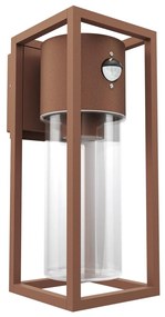 Applique Corten E27 con Sensore di Movimento IP54 - Serie VIMO