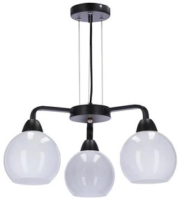 Lampadario a sospensione con filo CALDERA 3xE27/60W/230V nero