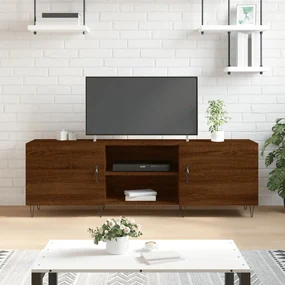 Mobile Porta Tv Rovere Marrone 150x30x50cm İn Legno Multistrato /