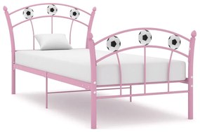 Giroletto Con Motivo Calcio İn Metallo Rosa 90x200 Cm /