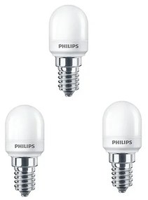 3-pack Lampadina LED 1,7W Plastica (150lm) Køleskabs Lampadina E14 - Philips