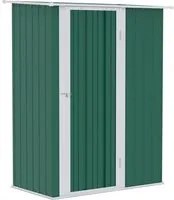 Casetta Box da Giardino Porta Utensili 142x84x189 cm in Acciaio Impermeabile Verde Scuro