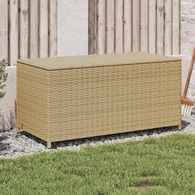Contenitore da giardino beige misto 190l in polyrattan