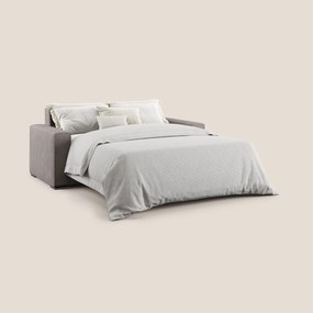 Dream Divano letto matrimoniale in microfibra effetto pelle smacchiabile T15 tortora