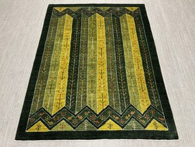 Gashguli Tappeto persiano 150x200 Verde (Iran) Annodato A Mano