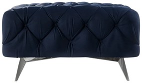 Poggiapiedi blu scuro con rivestimento in velluto Chelsea – Ropez