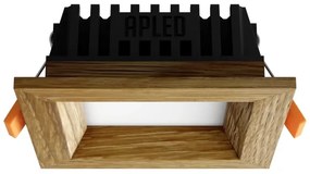 APLED - Lampada LED SQUARE WOODLINE LED/3W/230V 3000K 9x9 cm quercia legno solido