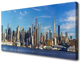 Quadro su tela Case dei grattacieli della città 100x50 cm