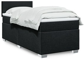Giroletto A Molle Con Materasso Nero 90x190 Cm İn Tessuto /