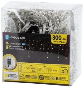 Aigostar - Catena decorativa da esterno LED 75xLED/6W/230V 15x0,6m IP44 bianco caldo