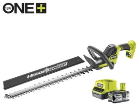 Tagliasiepi a batteria con spazzole al carbonio in acciaio RYOBI RY18HT55A-140 2 lame da 55 cm 18 V 1 batteria inclusa con caricatore
