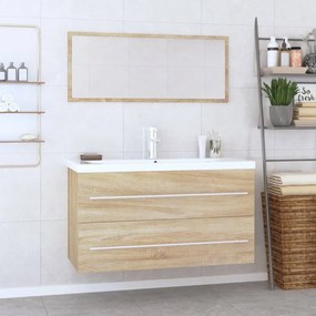 Set Mobili Da Bagno 3 Pz Rovere Sonoma /