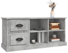 Mobile tv grigio cemento 102x35,5x47,5 cm in legno multistrato