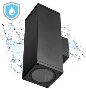 Applique da esterno 2xGU10/35W/230V IP54 quadrato nero