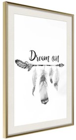 Poster  Dreamer  Cornice Quadri Cornice d'oro con passe-partout, Larghezza x Altezza Home decor 40x60