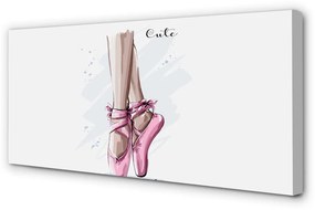 Quadro su tela Scarpe da balletto rosa 100x50 cm