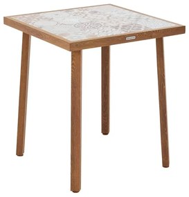 Tavolo da pranzo per giardino Gaia NATERIAL in alluminio con piano in ceramica multicolore per 4 persone 65.5x65.5cm
