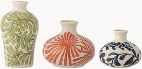 Set di 3 vasi in gres dipinti a mano Fauni, alt. 16 cm