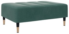 Poggiapiedi verde scuro 77x55x31 cm in velluto