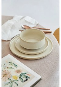 Set di piatti color crema in gres 18 pz Malia - Bonami Selection