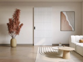 Porta scorrevole 83 x 210 cm in Legno e MDF con guida a scomparsa Bianco - SOMIRI