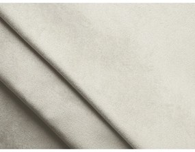 Divano angolare bianco (con penisola a destra) con rivestimento in velluto Moana – Makamii